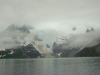 Foggy glacier